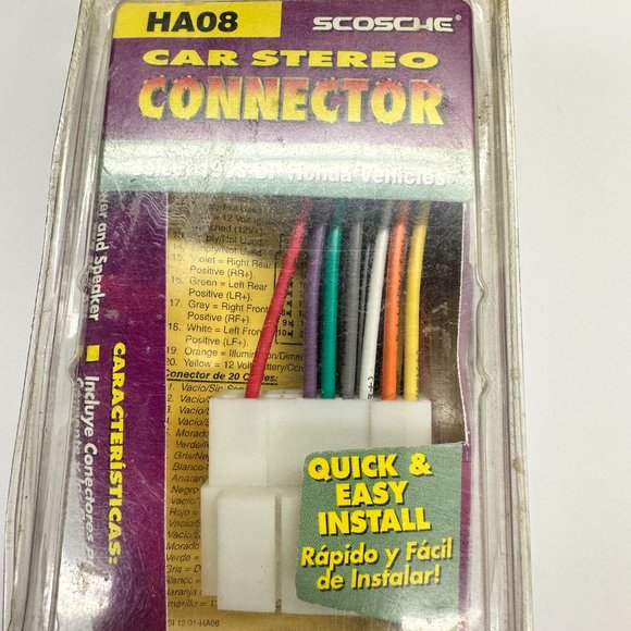 Scosche Honda Power Speaker Connector HA08 1998-Up - Picture 5 of 5